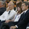 Carla Bruni-Sarkozy, Alain Juppé, Nicolas Sarkozy - Congrès fondateur des Républicains au Paris Events Center de la Porte de la Villette, à Paris le 30 mai 2015.