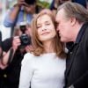Isabelle Huppert et Gérard Depardieu - Photocall du film "Valley of Love" lors du 68e festival de Cannes le 21 mai 2015.