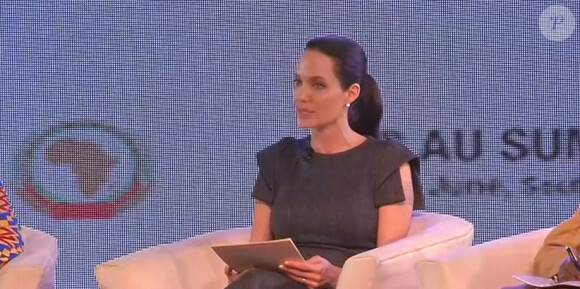 Angelina Jolie assiste au sommet de l'union africaine à Joannesburg, le 12 juin 2015