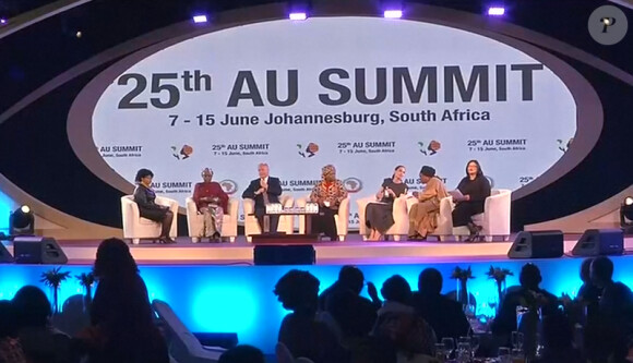 Angelina Jolie participe au sommet de l'union africaine à Johannesburg, le 12 juin 2015