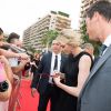 La princesse Charlene de Monaco inaugurait le 13 juin 2015 au Grimaldi Forum le 55e Festival International de Télévision de Monte-Carlo.
