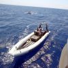 Les onze écoliers lauréats du concours Snapper pour tous organisé par la fondation Princesse Charlene de Monaco et l'Institut océanographique monégasque, le 10 juin 2015, lors de leur sortie en mer à bord du Yerson, qui leur a permis de voir des dauphins.