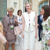 Exclusif - La princesse Charlene de Monaco entourée des participantes du Women in Leadership Summit, à Monaco le 2 juin 2015