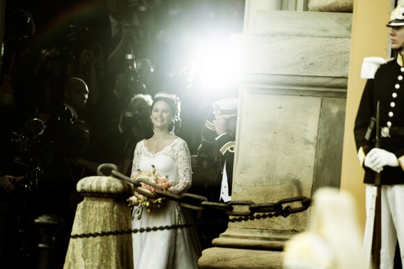 Sofia Hellqvist au palais royal lors de son mariage avec le prince Carl Philip au palis royal à Stockholm, le 13 juin 2015.  Sofia Hellqvist during her wedding with Prince Carl Philip at the royal palace in Stockholm. On june 13rd 201513/06/2015 - Stockholm