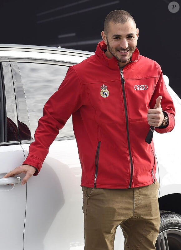 Karim Benzema - Les joueurs du Real Madrid lors de la présentation des nouvelles Audi du club le 1 er décembre 2014