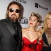 Billy Ray Cyrus, Miley Cyrus et Tish Cyrus  - Gala "AmfAR Inspiration Gala" à New York, le 16 juin 2015