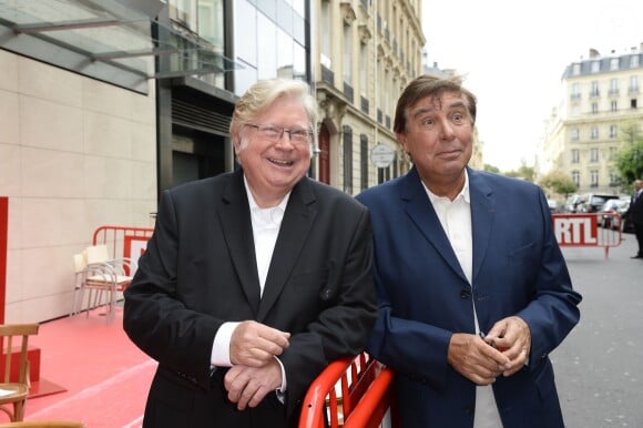 Andre Torrent, Jean-Pierre Foucault - Conference de presse de rentree de RTL a Paris le 10 septembre 2013.