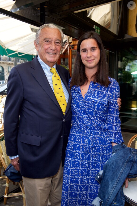 Manuel Canovas de Lorca et sa fille Alma - Déjeuner "Pères et Filles" au restaurant "Les deux Magots" à Paris