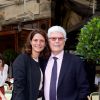 Jean-Pierre Lerouge-Benard et sa fille Celia (Molinard) - Déjeuner "Pères et Filles" au restaurant "Les deux Magots" à Paris