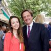 Jean-Luc Allavena et sa fille Astrid - Déjeuner "Pères et Filles" au restaurant "Les deux Magots" à Paris