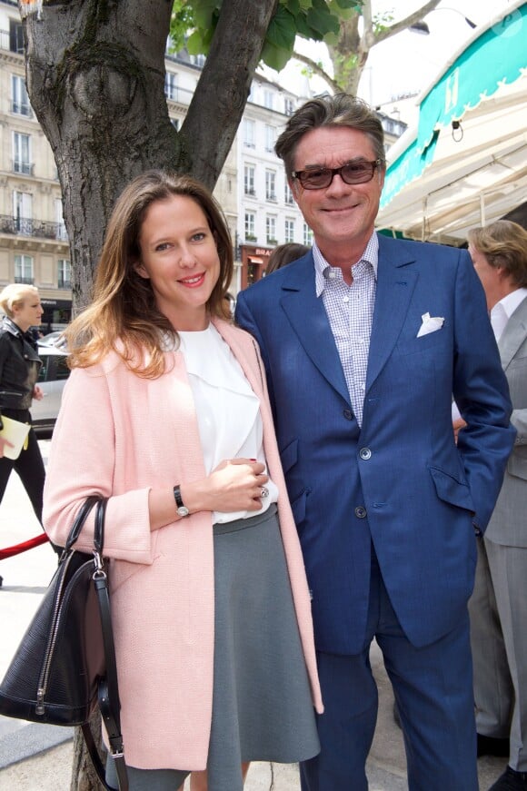 François Jean Dehn et sa fille Charlotte - Déjeuner "Pères et Filles" au restaurant "Les deux Magots" à Paris