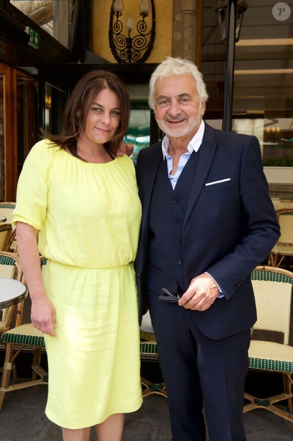 Franck Provost et sa fille Olivia - Déjeuner "Pères et Filles" au restaurant "Les deux Magots" à Paris