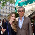  Dominique Desseigne et sa fille Joy - D&eacute;jeuner "P&egrave;res et Filles" au restaurant "Les deux Magots" &agrave; Paris. Le 16 juin 2015&nbsp; 