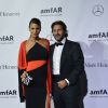 Claudia Galanti et Arnaud Mimran lors de la soirée Amfar à Milan le 21 septembre 2013