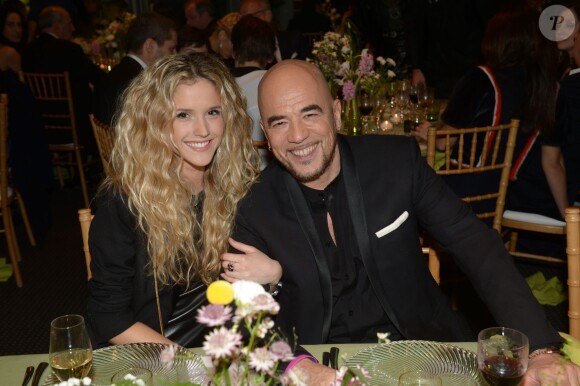 Pascal Obispo et Julie Hantson au pavillon d'Armenonville à Paris le 29 janvier 2015.