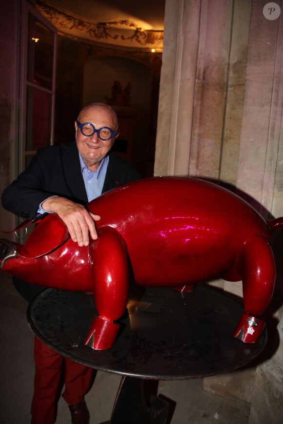 Exclusif - Jean-Pierre Coffe - 5ème édition de la fête de la charcuterie au chateau d'Asnières le 15 juin 2015.