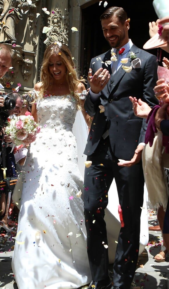 Fernando Llorente et sa jolie Maria Lorente se marient à Saint-Sébastian, le 20 juin 2015.