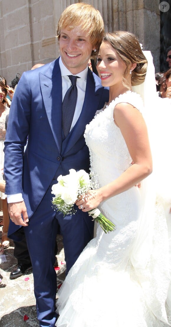 Mariage du footballeur Ivan Rakitic et Raquel Mauri à Séville le 20 juin 2015.