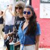 Taylor Swift et Selena Gomez vont déjeuner au restaurant à West Hollywood, le 16 juin 2015. 