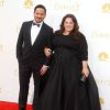 Melissa McCarthy et son mari Ben Falcone - La 66e cérémonie annuelle des Emmy Awards au Nokia Theatre à Los Angeles, le 25 août 2014