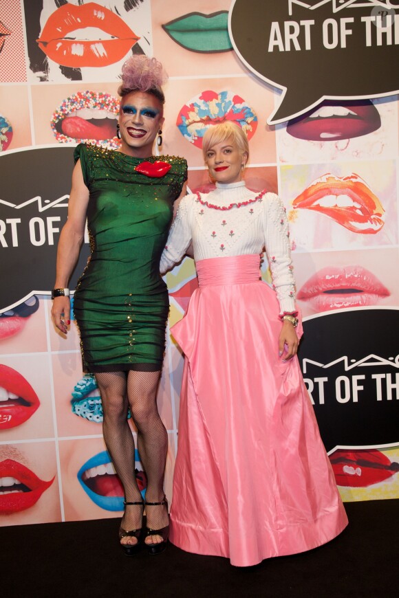 Lily Allen (Cooper) et Miss Candy - Soirée "The art of the Lip" par la marque de cosmétiques Mac à Munich le 24 juin 2015 