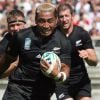 Jerry Collins lors de la Coupe du monde 2007, face au Portugal avec la Nouvelle-Zélande, au stade Gerland de Lyon, le 15 septembre 2007
