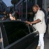 Kim Kardashian et Kanye West ont dîné au restaurant Hakkasan à Londres, le 25 juin 2015.