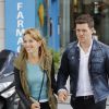 Le chanteur Michael Bublé, sa femme Luisana Lopilato et leur fils Noah se promènent dans les rues de Madrid. Le28 avril 2015 