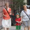 Cynthia Nixon et sa compagne Christine Marinoni font la Gay Pride de New York avec leur fils Charlie. Le 28 juin 2015 