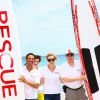 Exclusif - Pierre Frolla (plongeur apnéiste monégasque), le prince Albert II de Monaco et la princesse Charlène de Monaco ont participé à l'opération "Water Safety, pour la prévention de la noyade" à playa Baggia sur la plage de Palombaggia à Porto-Vecchio en Corse le 23 Juin 2015.