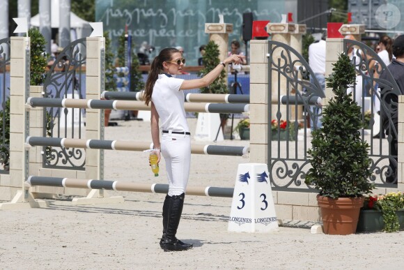 Charlotte Casiraghi lors du Paris Eiffel Jumping du Champs-de-Mars à Paris, le 3 juillet 2015