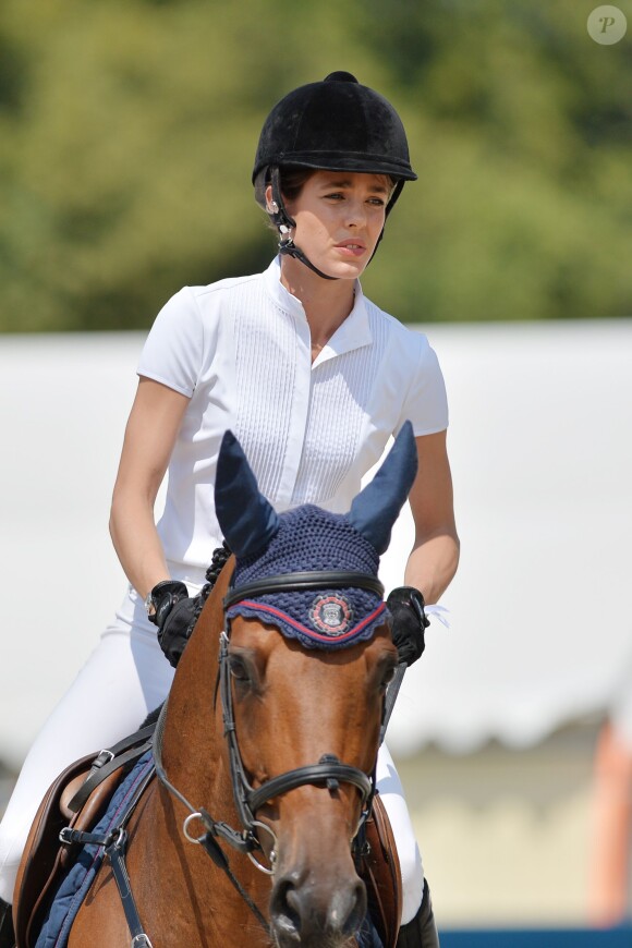 Charlotte Casiraghi lors du Paris Eiffel Jumping du Champs-de-Mars à Paris, le 3 juillet 2015