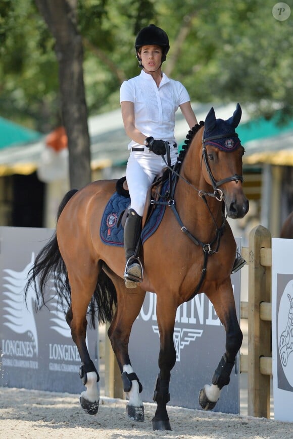 Charlotte Casiraghi lors du Paris Eiffel Jumping du Champs-de-Mars à Paris, le 3 juillet 2015