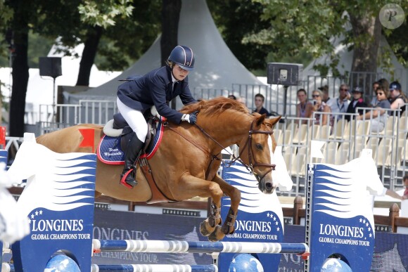 Sofia Abramovitch lors du Paris Eiffel Jumping du Champs-de-Mars à Paris, le 3 juillet 2015
