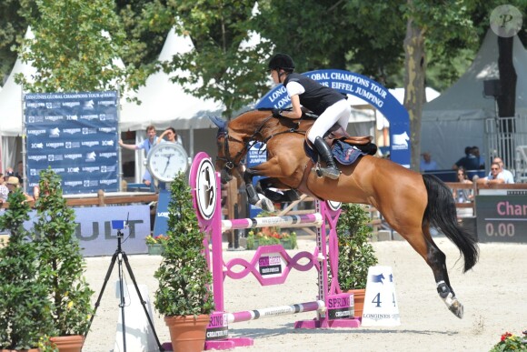 Charlotte Casiraghi lors du Paris Eiffel Jumping du Champs-de-Mars à Paris, le 3 juillet 2015