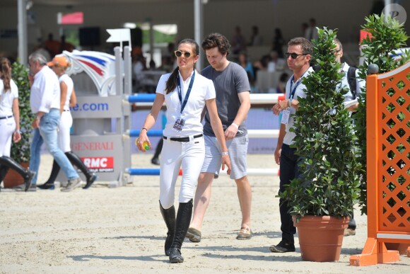 Charlotte Casiraghi et Jean Imbert lors du Paris Eiffel Jumping du Champs-de-Mars à Paris, le 3 juillet 2015