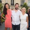 L'actrice Chinoise Xin Wang, le producteur, scénariste, réalisateur Emmanuel Sapolsky et la productrice Agnès Hanna Goldman - Cocktail pour le film "Monica's List " à l'hôtel Barrière Fouquet's à Paris, France le 29 juin 2015.