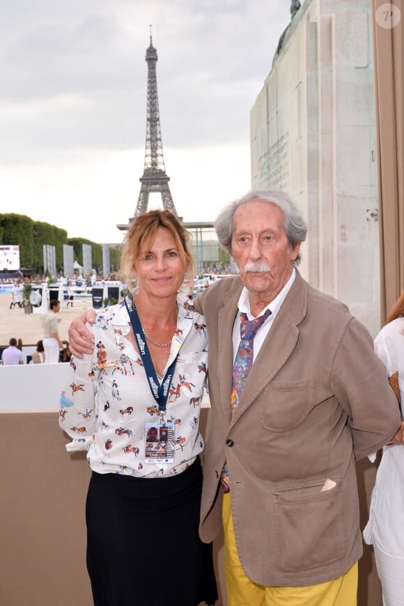 Exclusif - Virginie Coupérie-Eiffel et Jean Rochefort - Photocall lors de la soirée du Grand Prix Longines Global Champions Tour lors du Longines Paris Eiffel Jumping au Champ-de-Mars à Paris, le 4 juillet 2015.