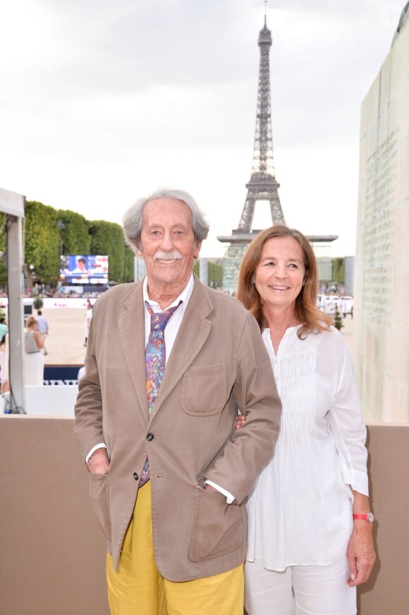 Exclusif - Jean Rochefort et sa femme Françoise Vidal - Photocall lors de la soirée du Grand Prix Longines Global Champions Tour lors du Longines Paris Eiffel Jumping au Champ-de-Mars à Paris, le 4 juillet 2015.