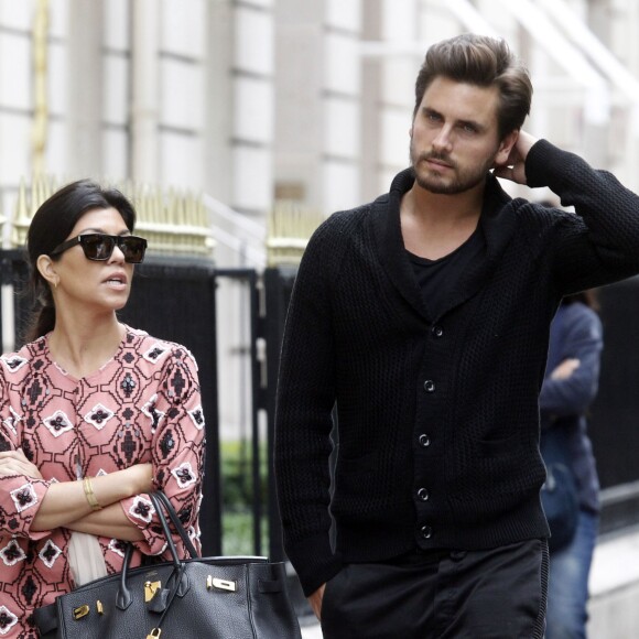 Kourtney Kardashian et Scott Disick et leurs enfants Mason and Penelope Disick ont passé la journée à Paris, le 27 mai 2014