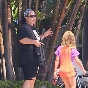 Rosie O'Donnell en vacances avec sa famile à Miami, le 12 avril 2012