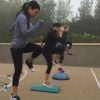 Kourtney Kardashian fait du sport avec ses soeurs sur Instagram - Juillet 2015