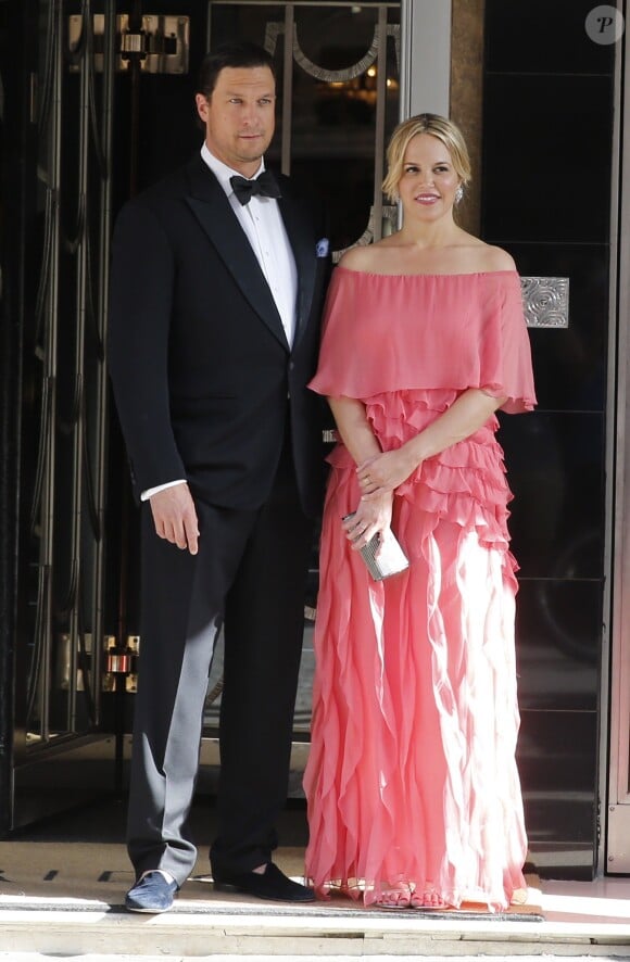 Les invités lors du mariage de Nicky Hilton et James Rothschild dans les jardins de Kensington Palace, le 10 juillet 2015 à Londres.  