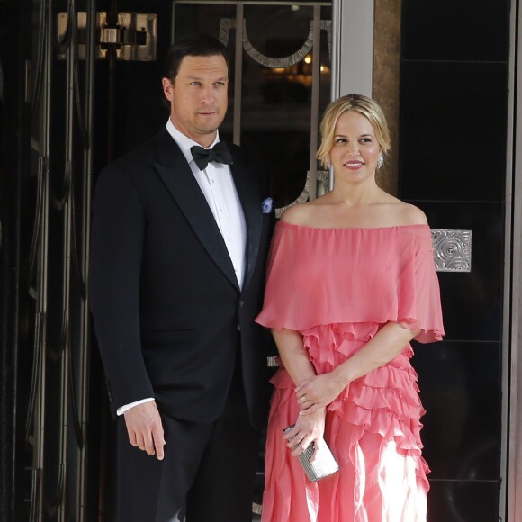 Les invités lors du mariage de Nicky Hilton et James Rothschild dans les jardins de Kensington Palace, le 10 juillet 2015 à Londres.  