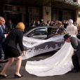 Nicky Hilton quitte l'h&ocirc;tel Claridges &agrave; Londres pour aller se marier au palais de Kensington avec James Rotschild&nbsp; le 10 juin 2015 