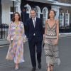Ben et sa femme Jemima Goldsmith, Mary-Clare Elliot - Soirée de pré-mariage de Nicky Hilton et James Rothschild au manoir Spencer House à Londres. Le 9 juillet 2015