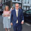 Richard Hilton et sa femme Kathy - Soirée de pré-mariage de Nicky Hilton et James Rothschild au manoir Spencer House à Londres. Le 9 juillet 2015 