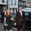 Chelsea Clinton et son mari Marc Mezvinsky - Soirée de pré-mariage de Nicky Hilton et James Rothschild au manoir Spencer House à Londres. Le 9 juillet 2015