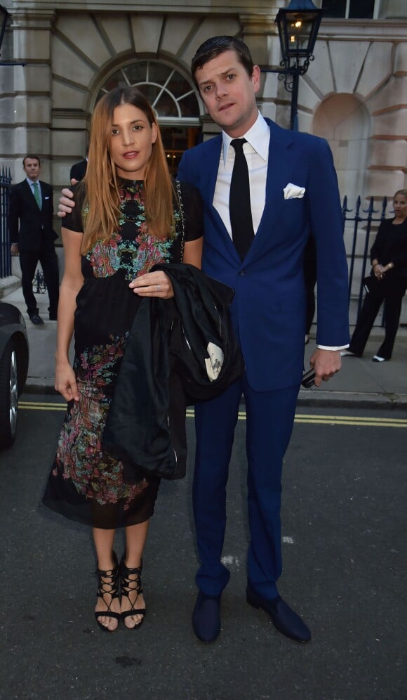 Lord Alexander Spencer-Churchill et sa compagne - Soirée de pré-mariage de Nicky Hilton et James Rothschild au manoir Spencer House à Londres. Le 9 juillet 2015 