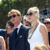 Pierre Casiraghi et Beatrice Borromeo. La famille princière de Monaco célébrait le 11 juillet 2015 autour du prince Albert II et de la princesse Charlene les 10 ans de l'avènement du souverain monégasque.